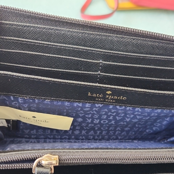 Kate Spade Black Glitter Wallet - Picture 2 of 4